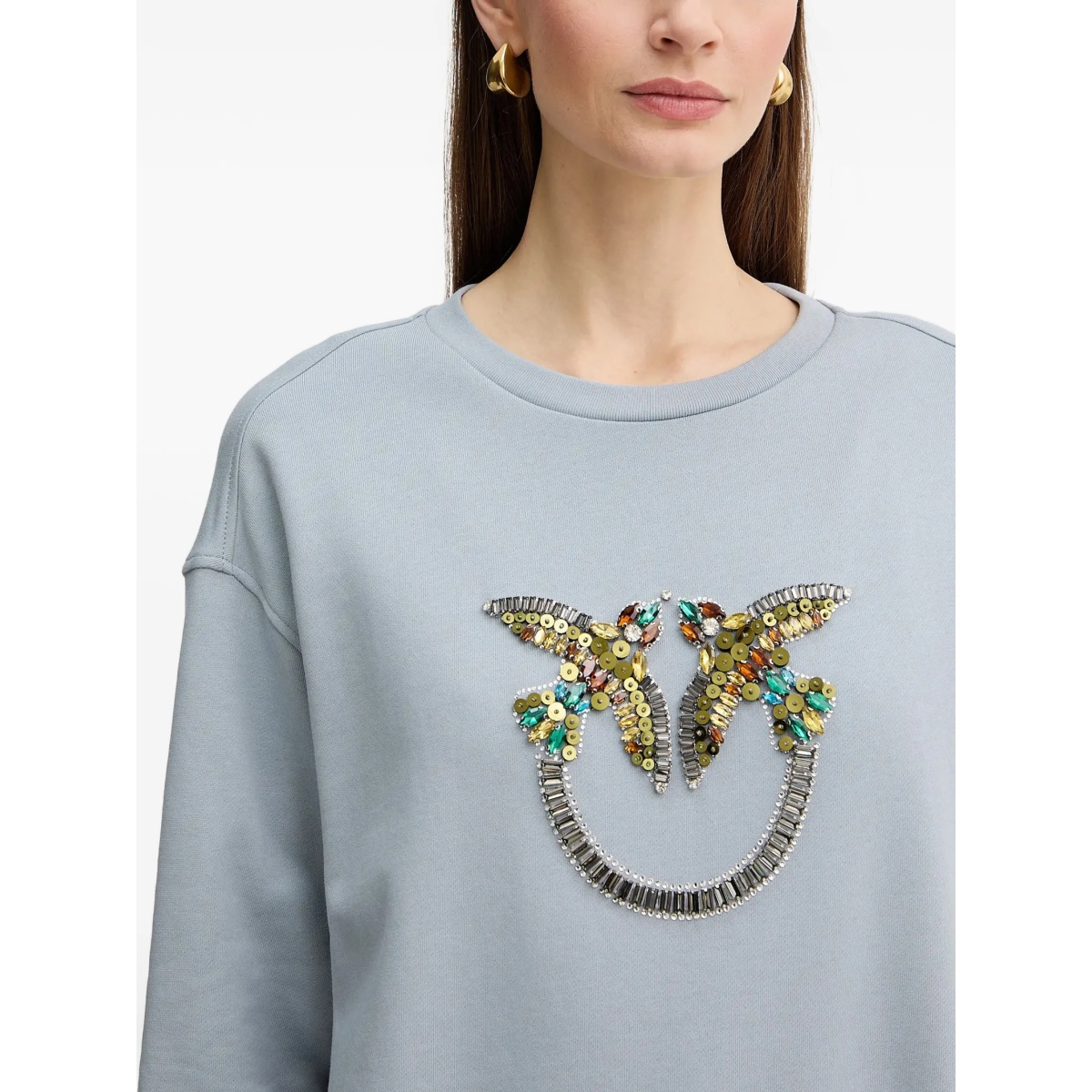 bead-embellished sweatshirt - Img 4
