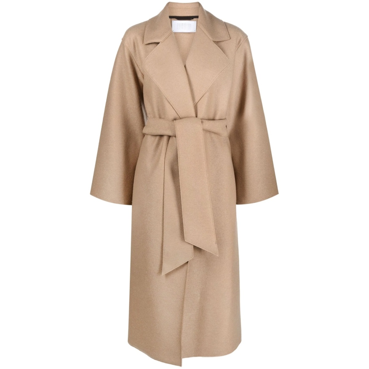 belted wool long coat