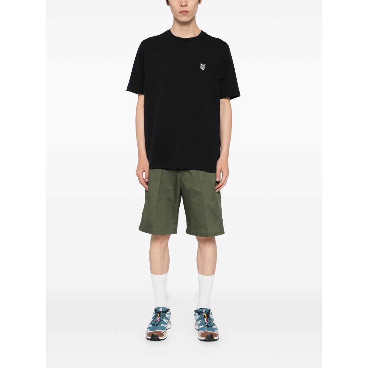 bold fox head patch T-shirt - Img 2