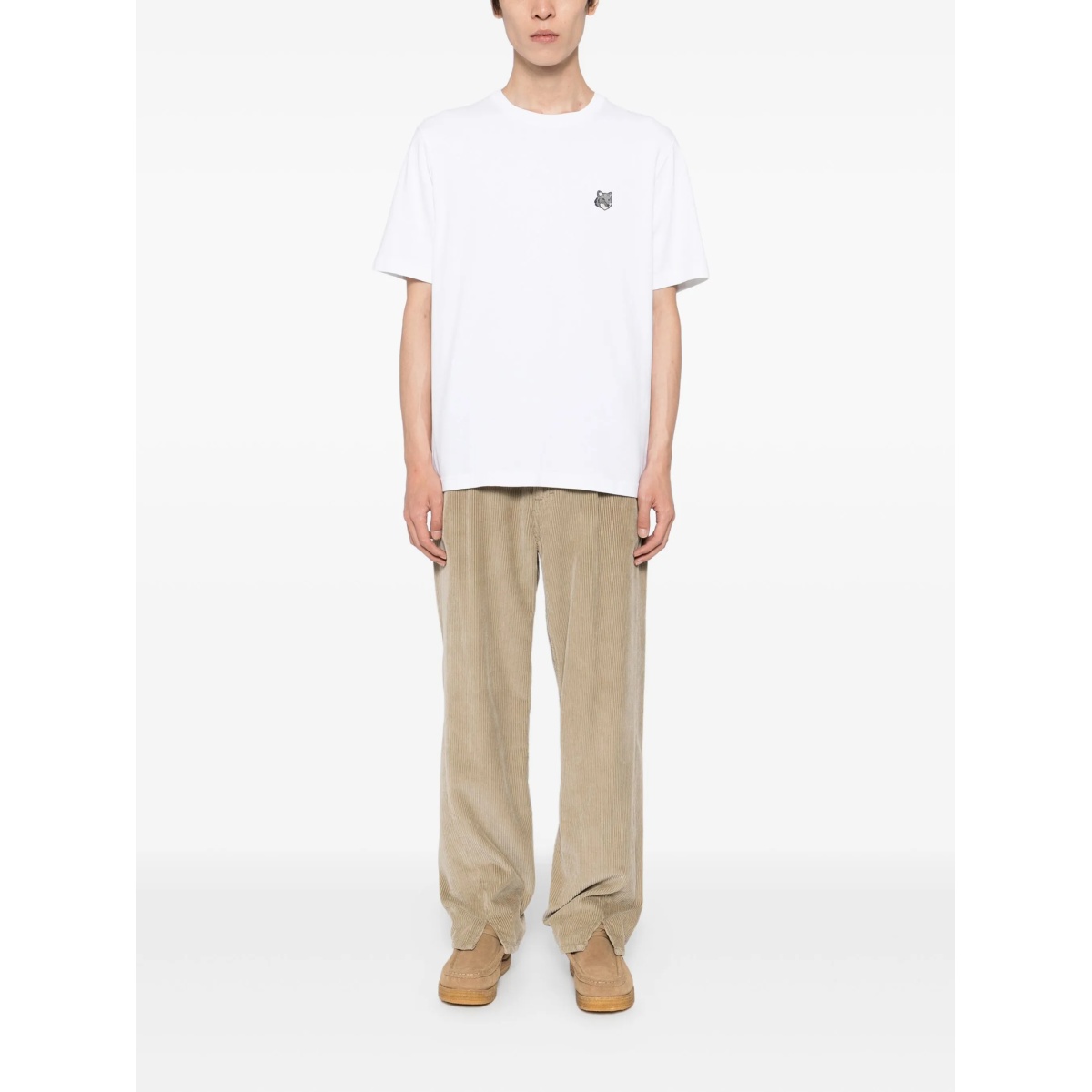 bold fox head patch T-shirt - Img 2