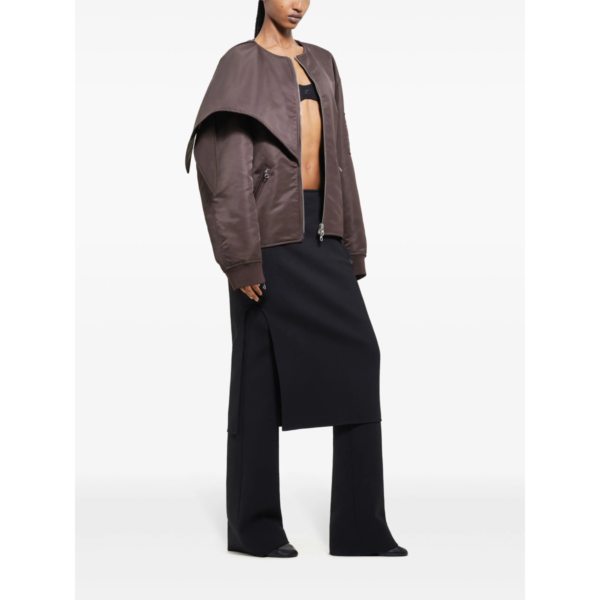 bow-collar bomber jacket - Img 3