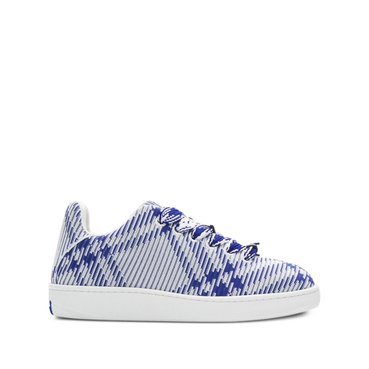 Box checked leather sneakers