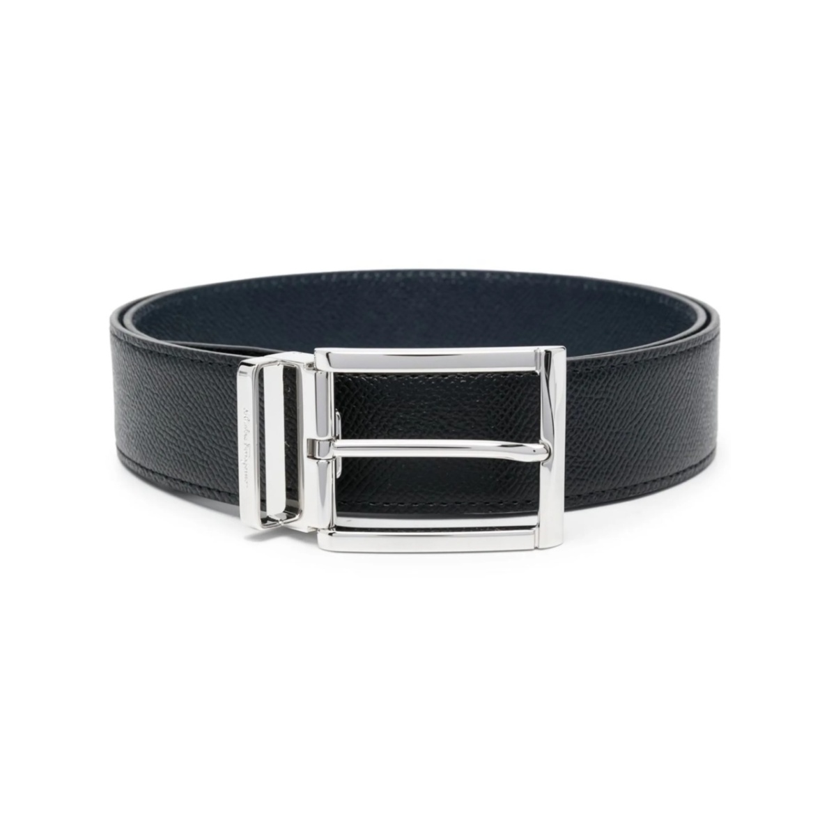 buckle-fastened leather belt