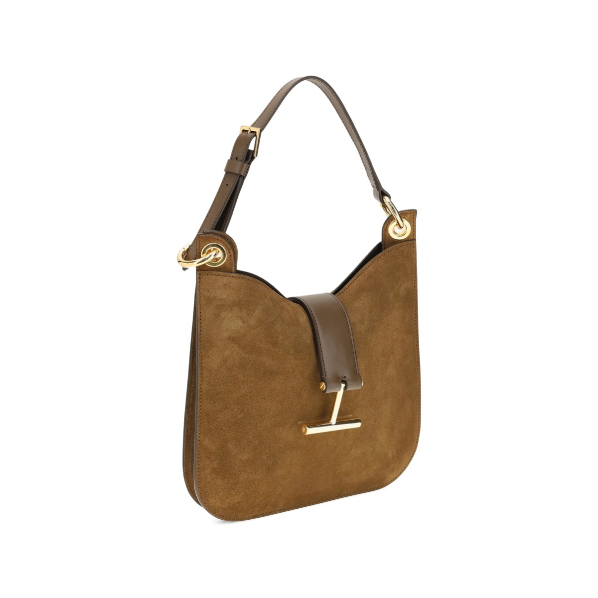 buckle smooth calf suede shoulder bag - Img 5