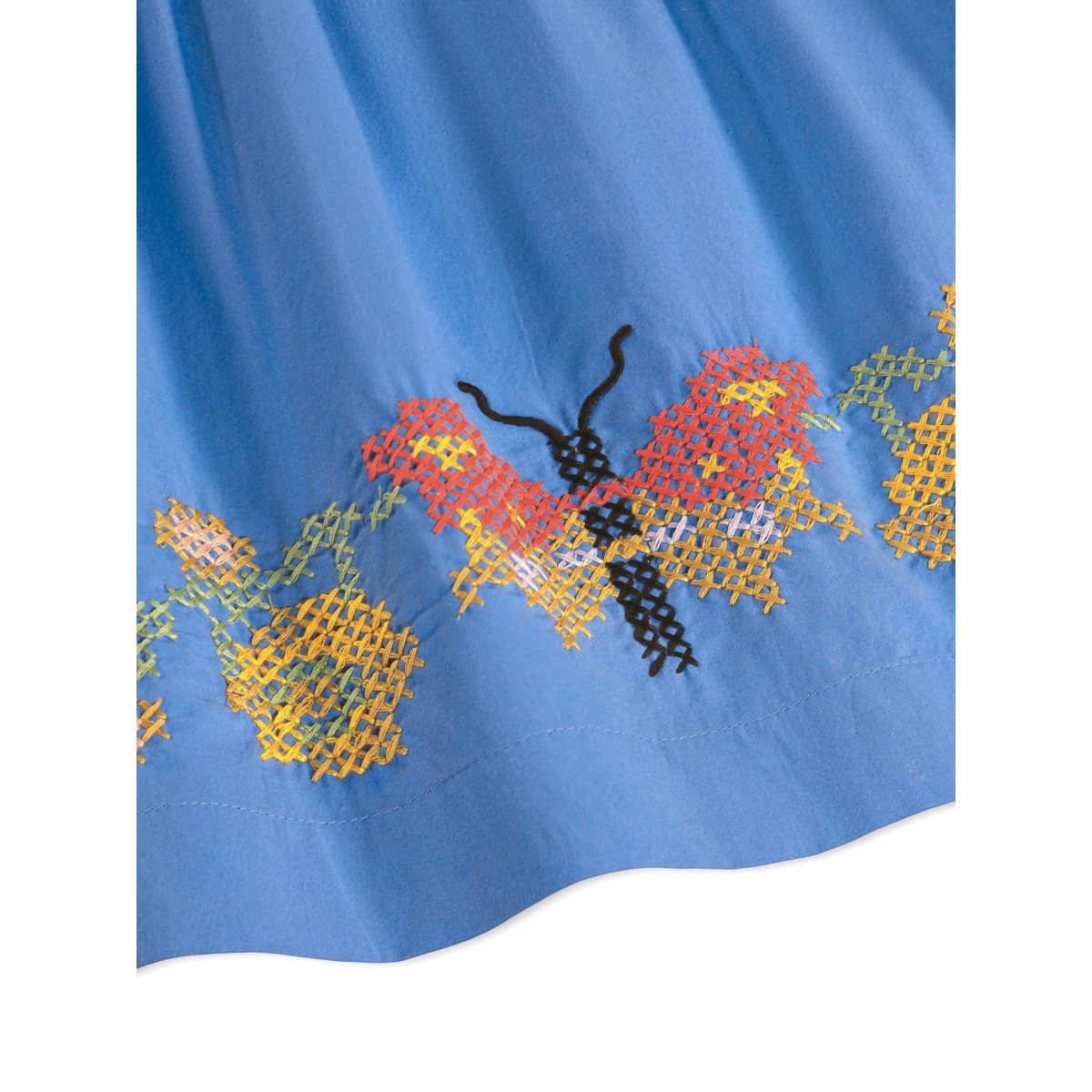 butterfly embroidered square-neck top - Img 3