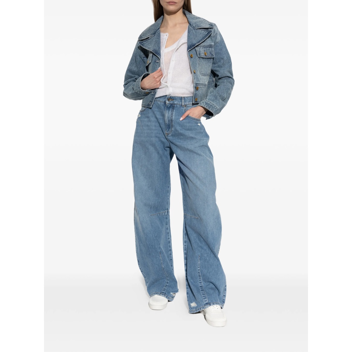 button cropped jacket - Img 2