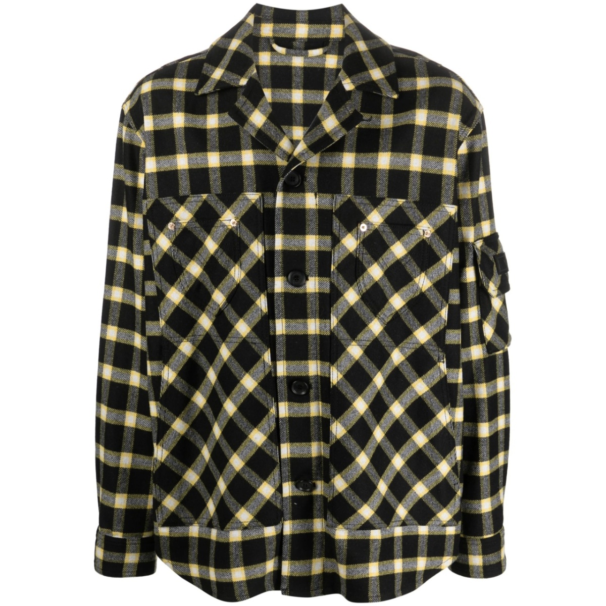 button-down checked shirt jacket