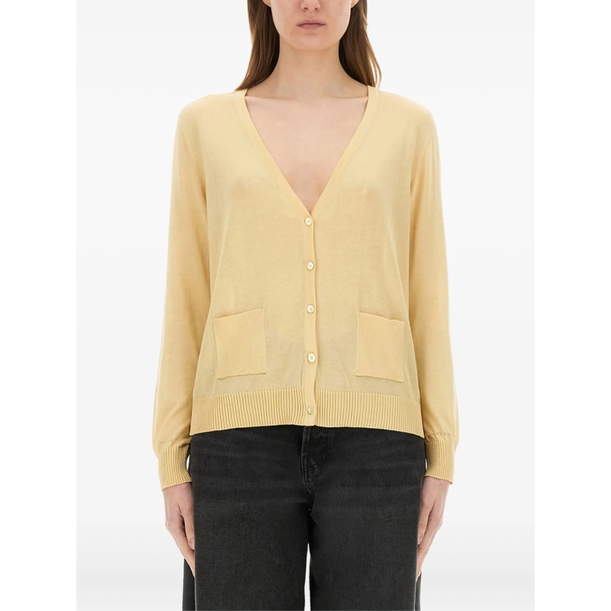 button-up v-neck cardigan