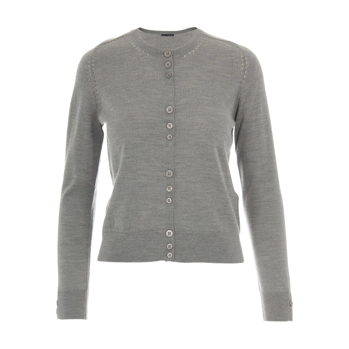 buttoned detailed wool cardigan