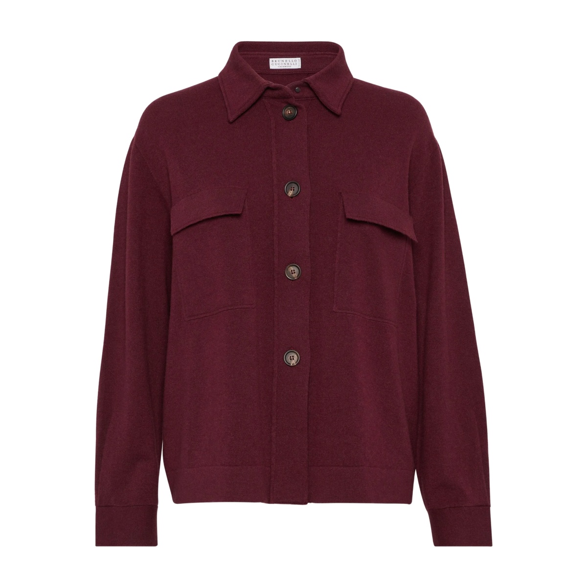 buttoned flap-pocket cardigan