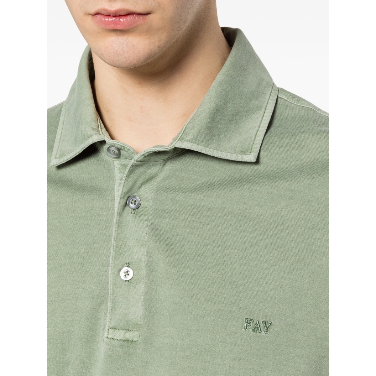 buttoned short-sleeve polo shirt - Img 5
