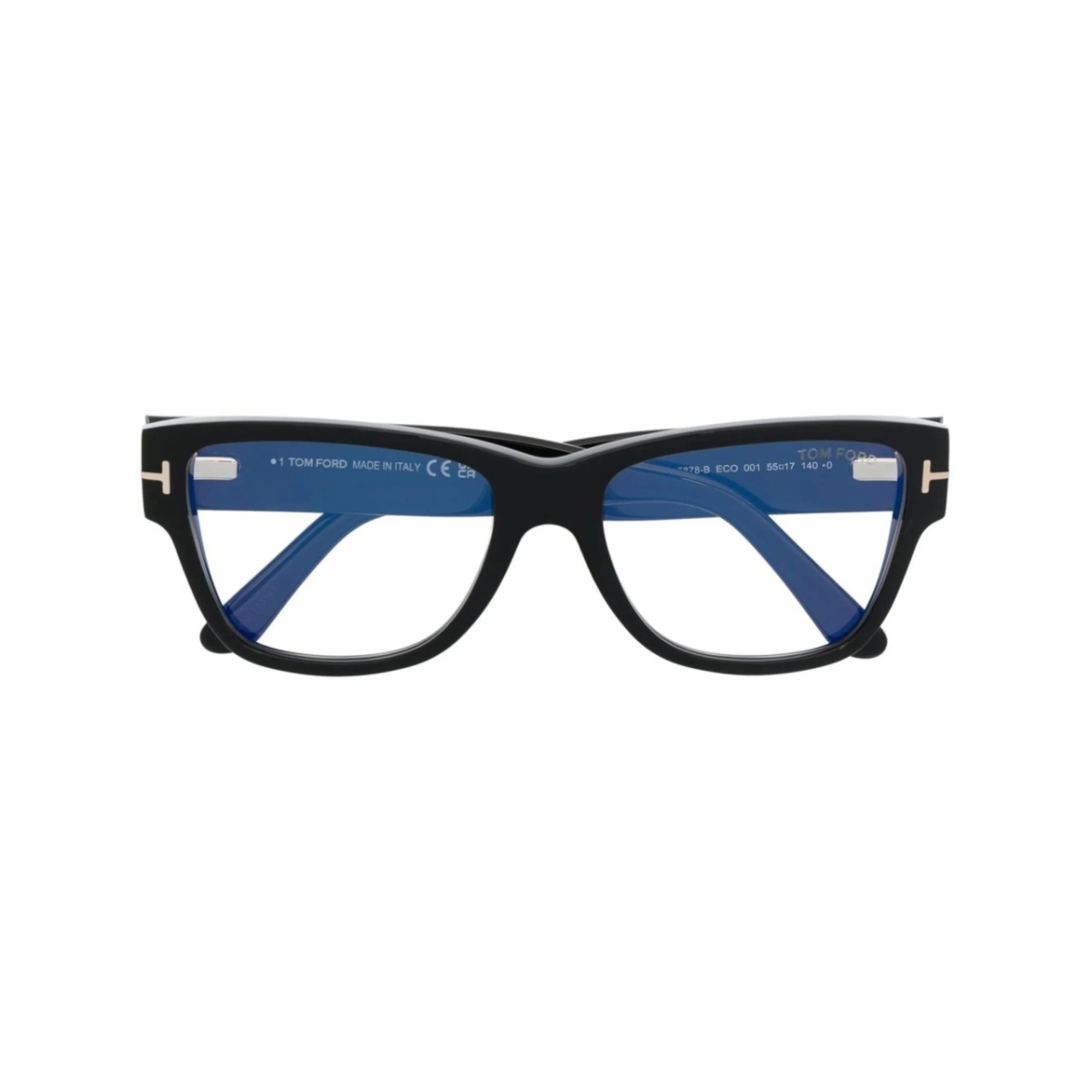 cat-eye engraved-logo glasses
