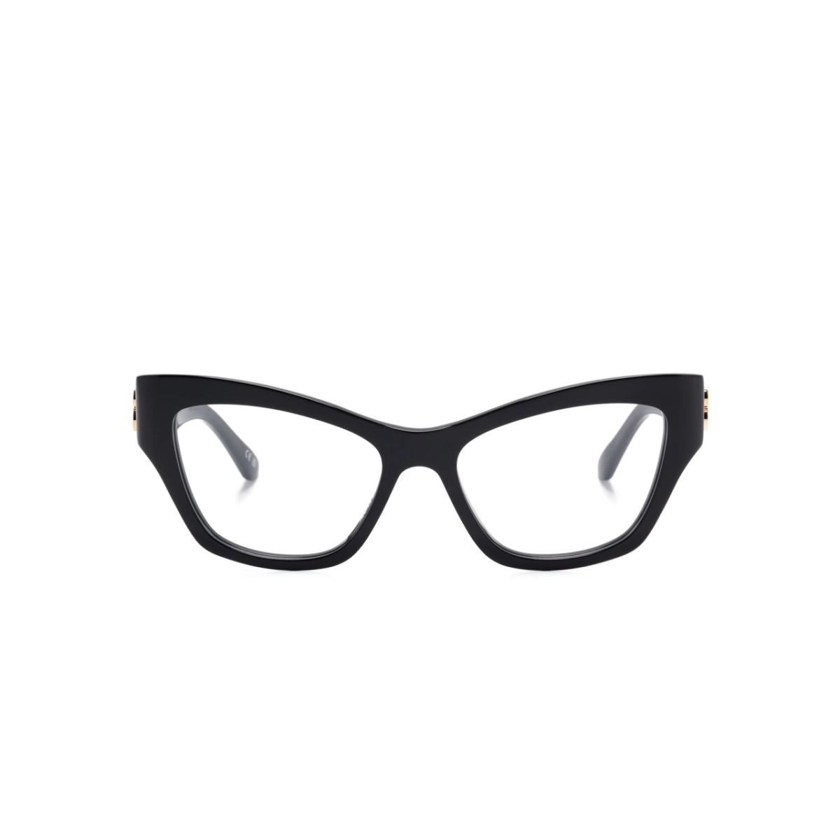 cat eye-frame glasses
