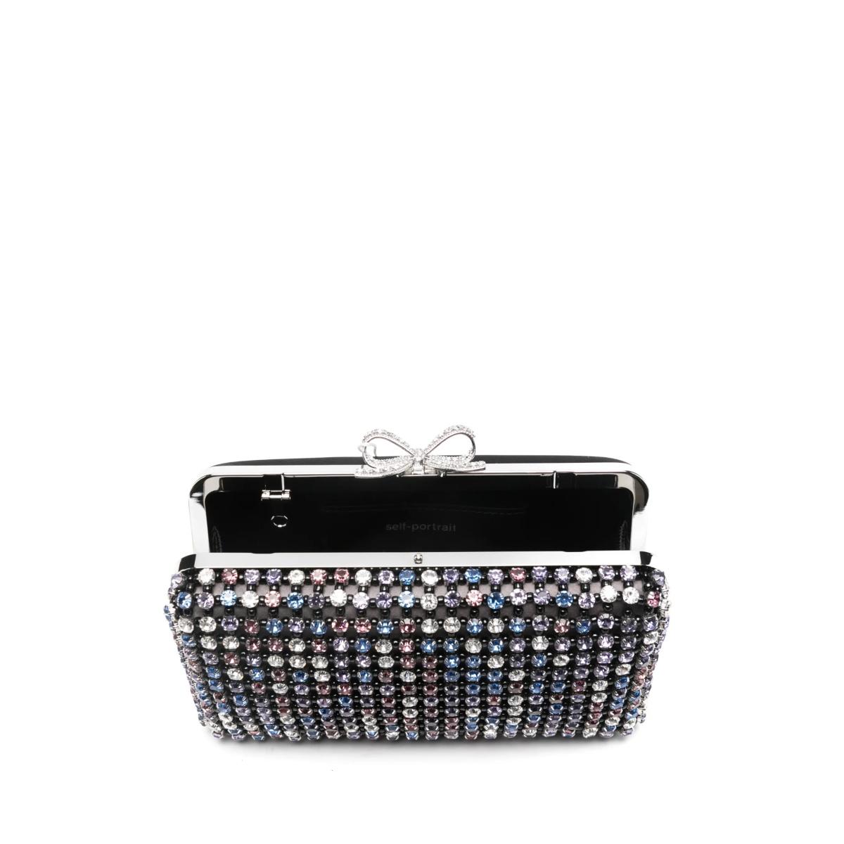 chainmail crystal-embellished mini clutch bag - Img 5