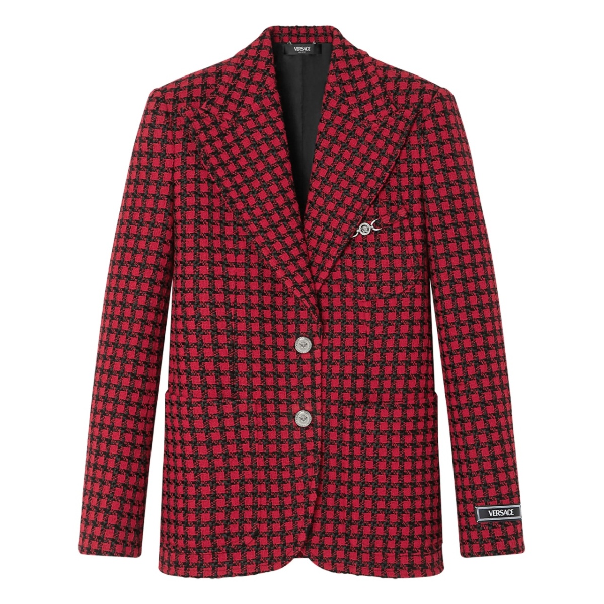check-pattern blazer