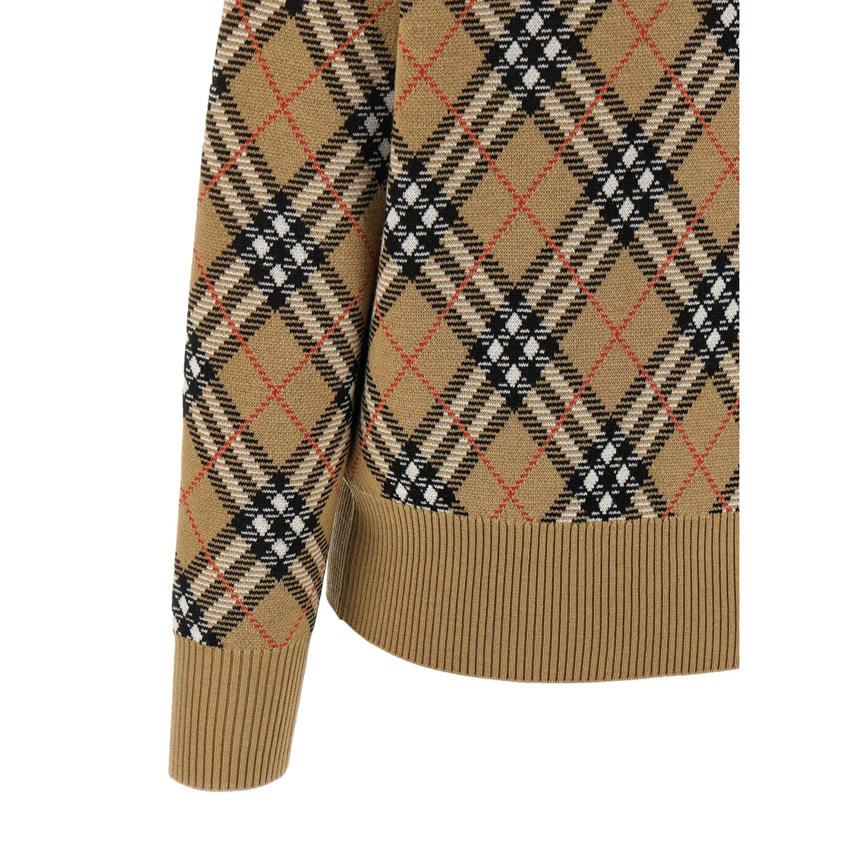 check-pattern wool sweater - Img 4