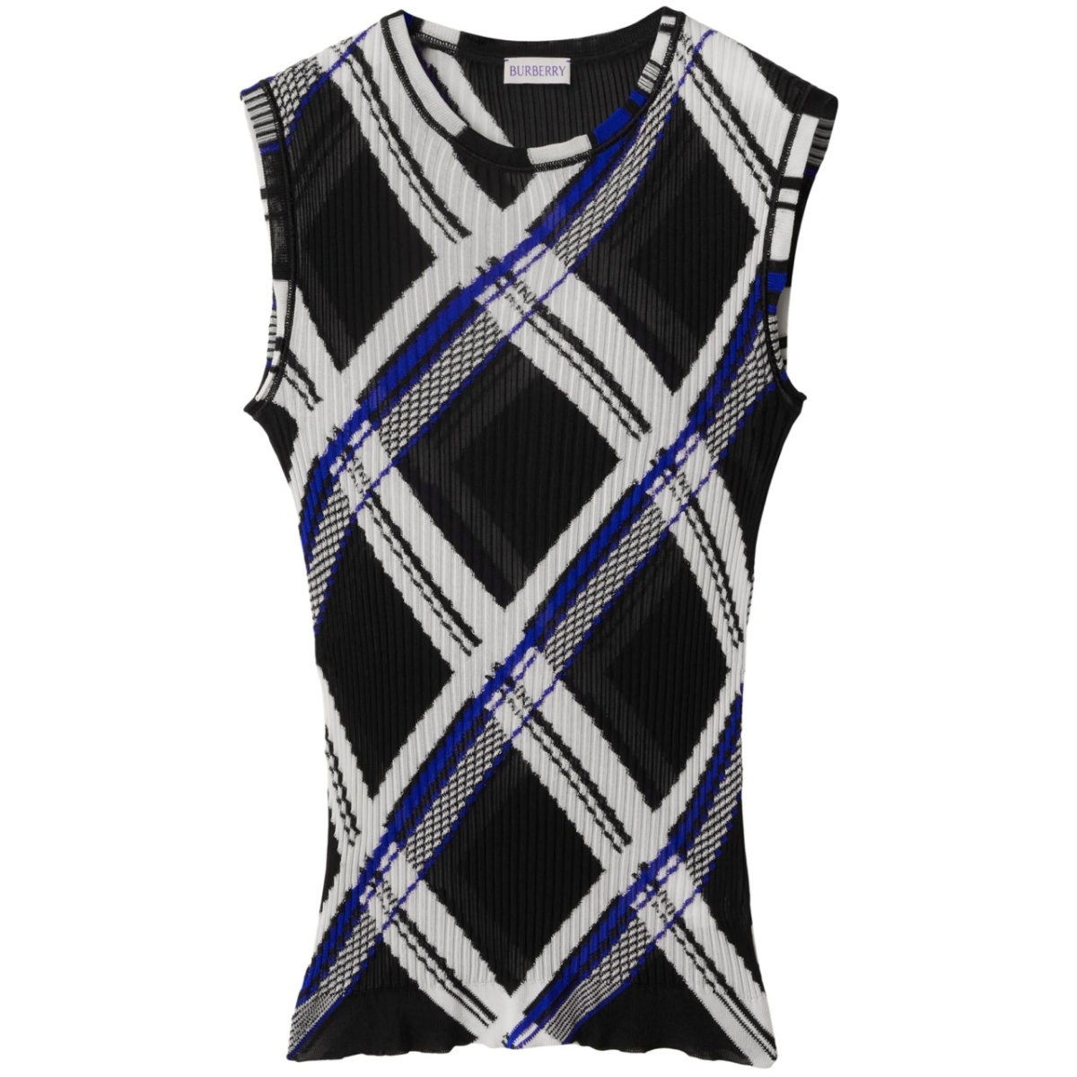 checked silk top