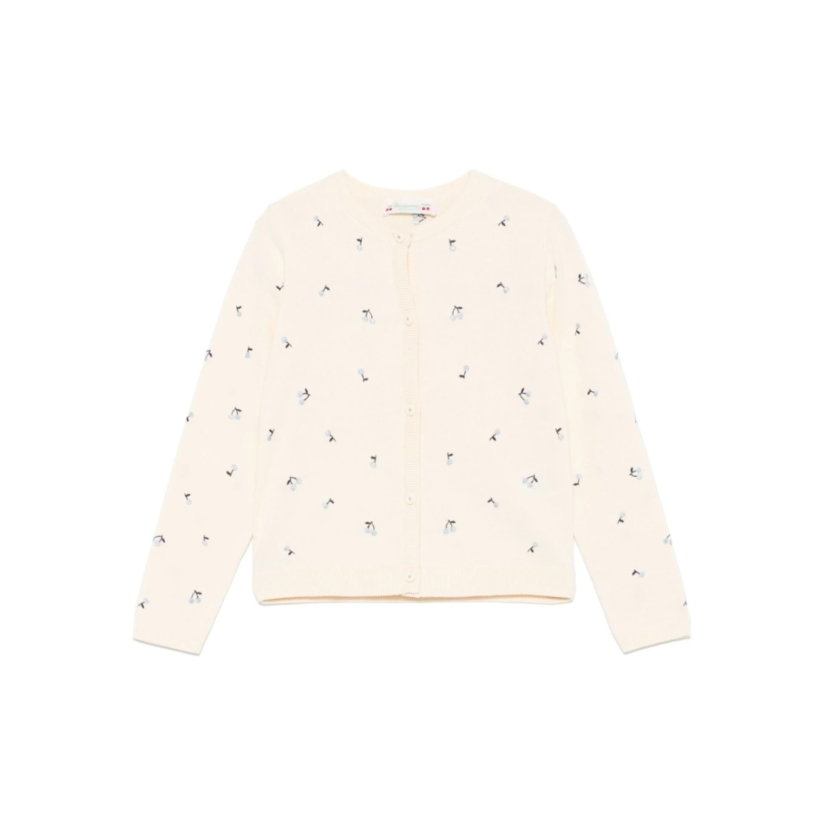 cherry-embroidered cardigan