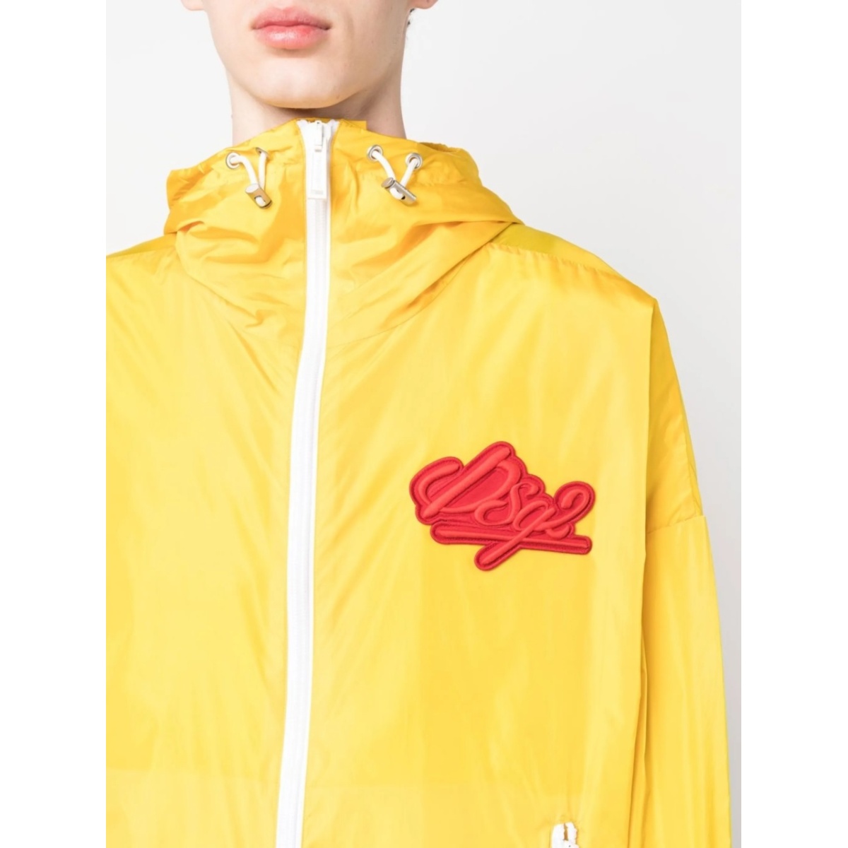 chest logo-patch hooded jacket - Img 5