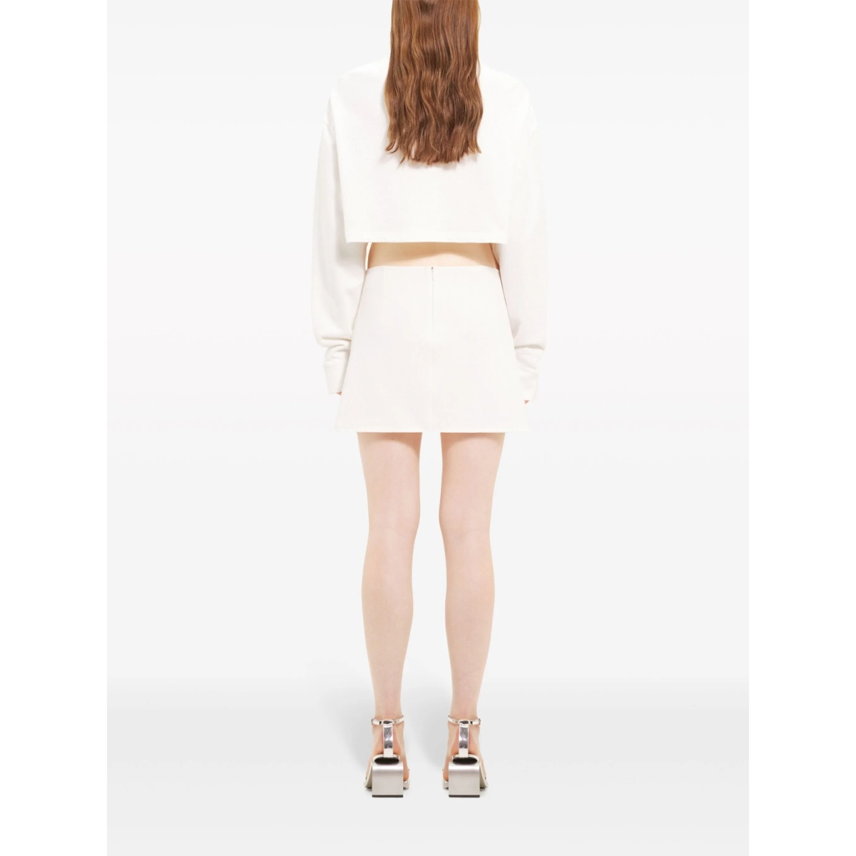 Cocoon cotton cropped sweatshirt - Img 4