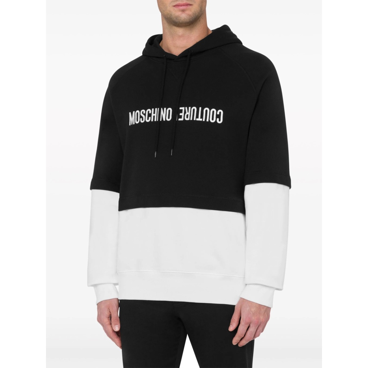colour-block cotton hoodie - Img 2