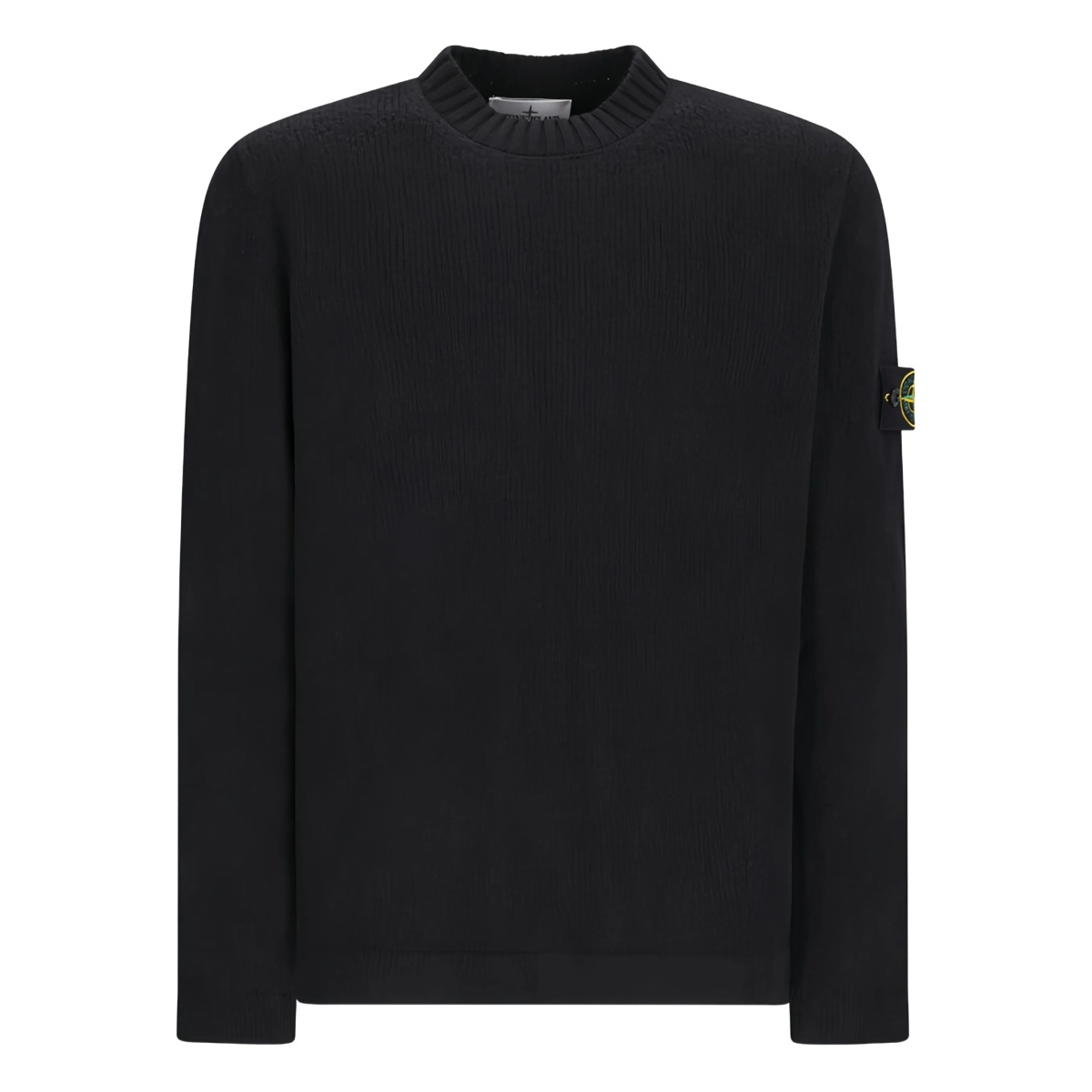 Compass-badge crew-neck sweater