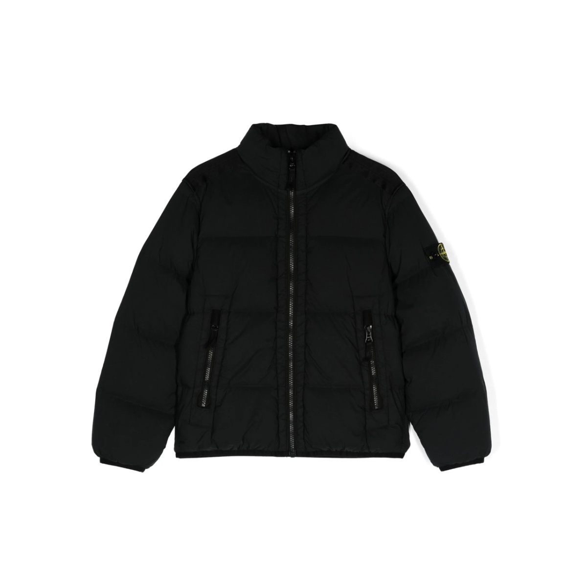 Compass-badge quilted puffer jacket