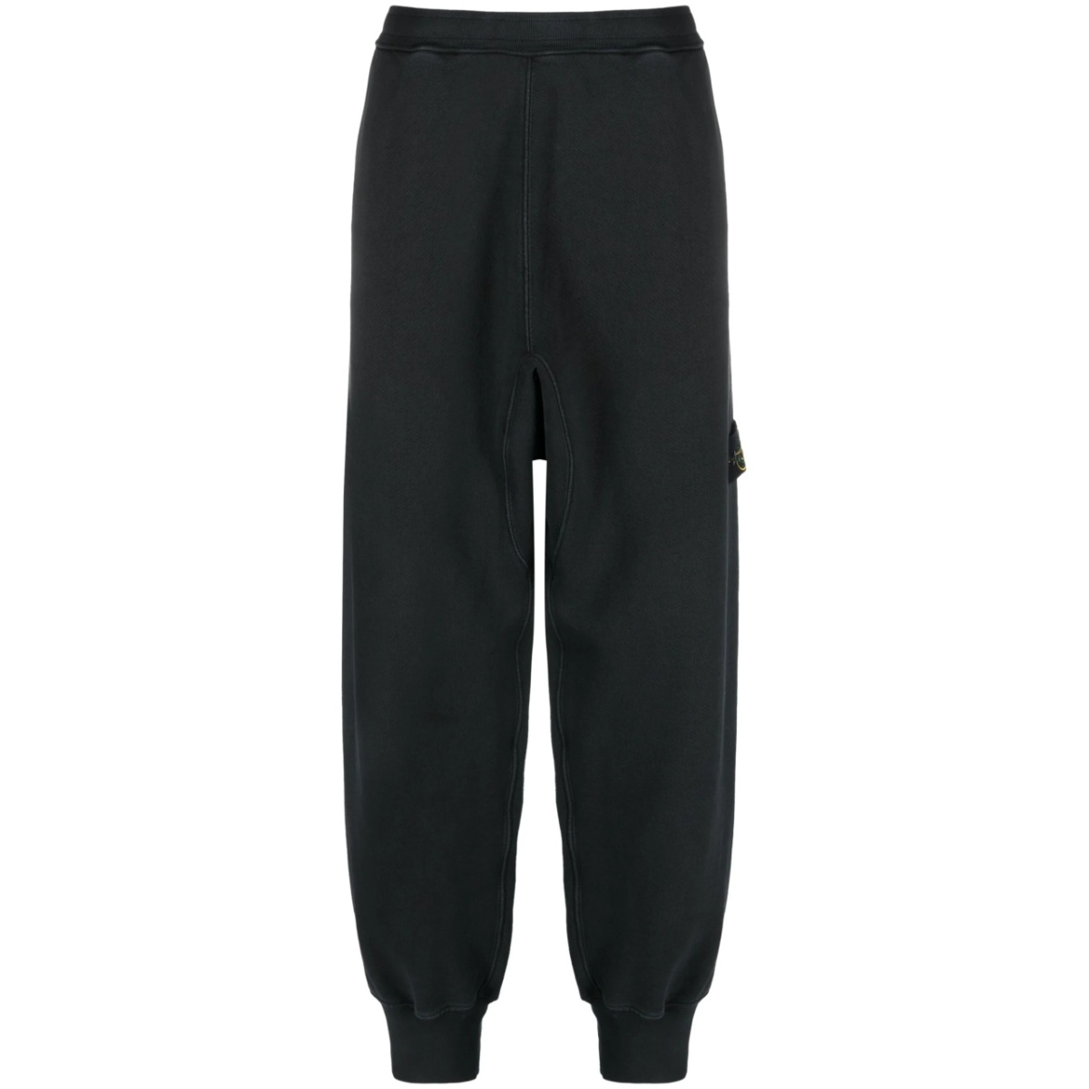 Compass-patch cotton track pants