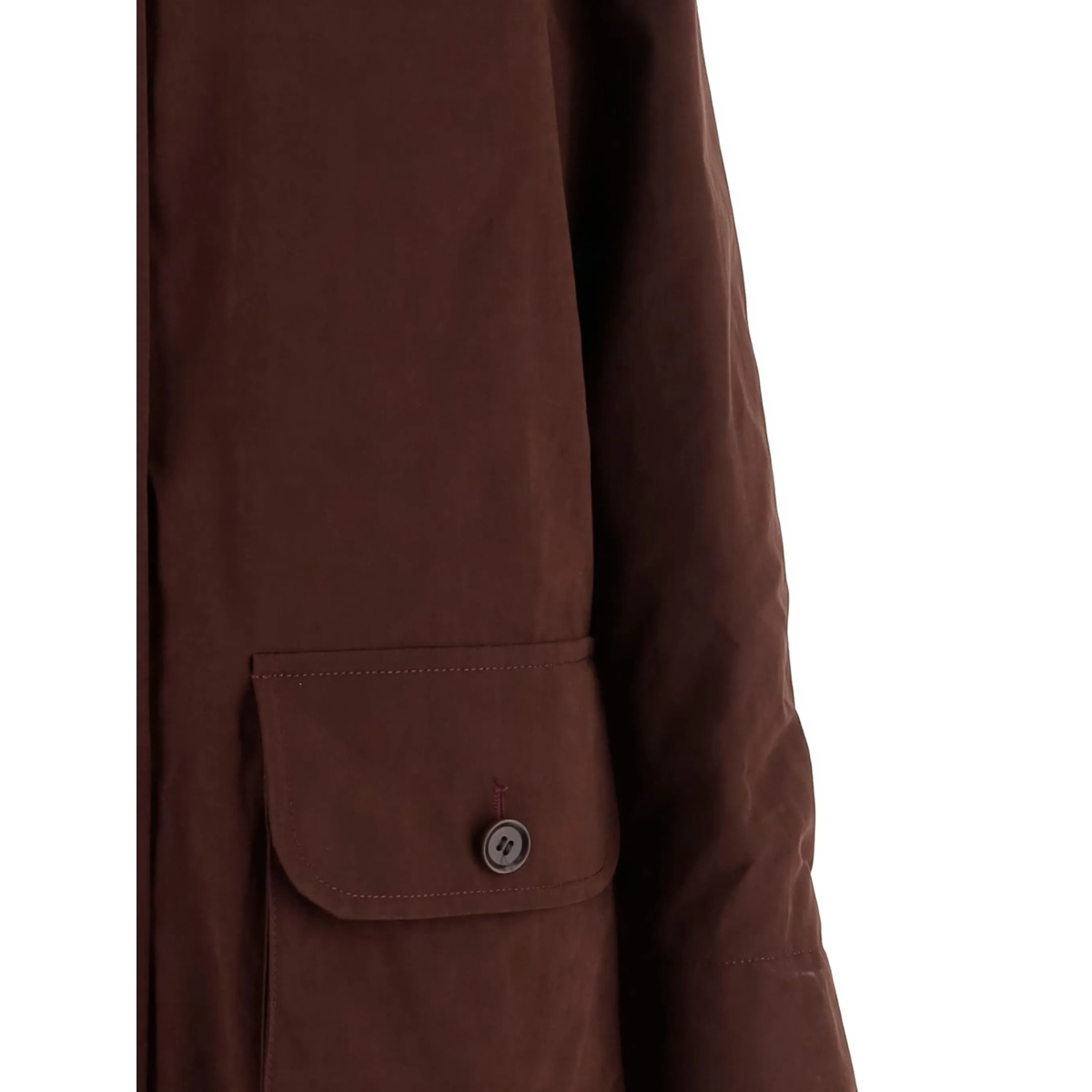 contrast-collar patch-pocket coat - Img 3