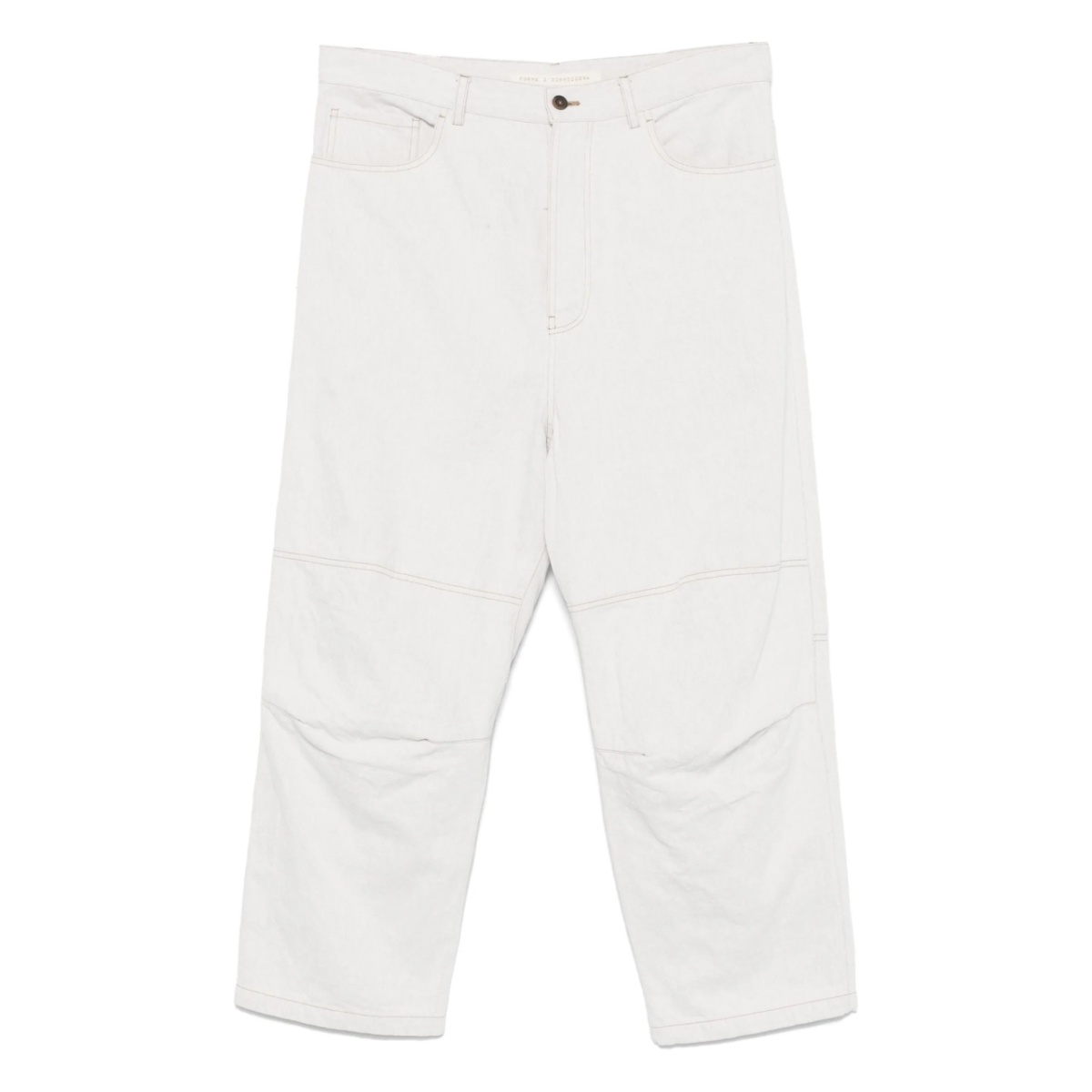 contrast-stitching jeans