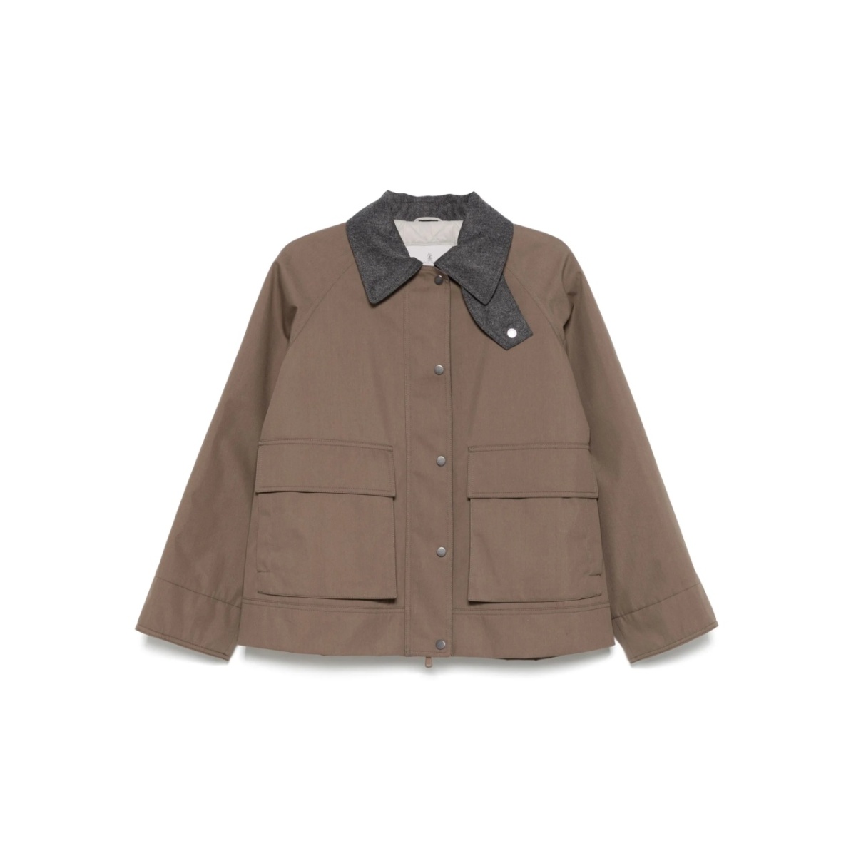 contrasting-collar jacket