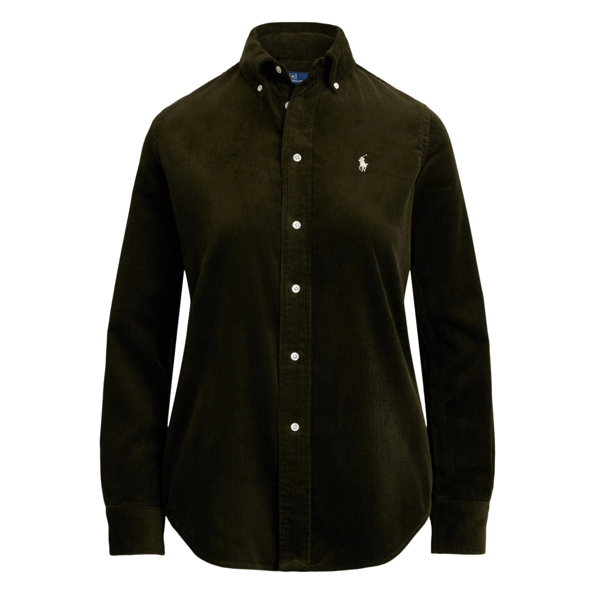 corduroy long-sleeves collared shirt