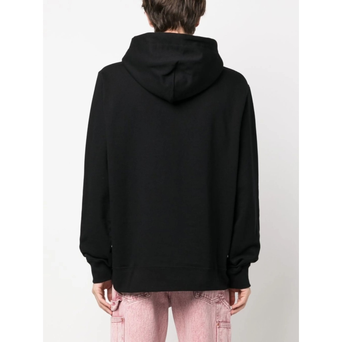 cotton alien-patch drawstring hoodie - Img 4