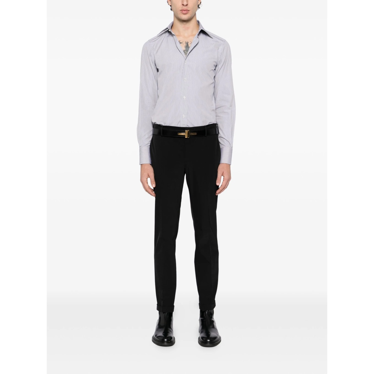 cotton striped shirt - Img 2