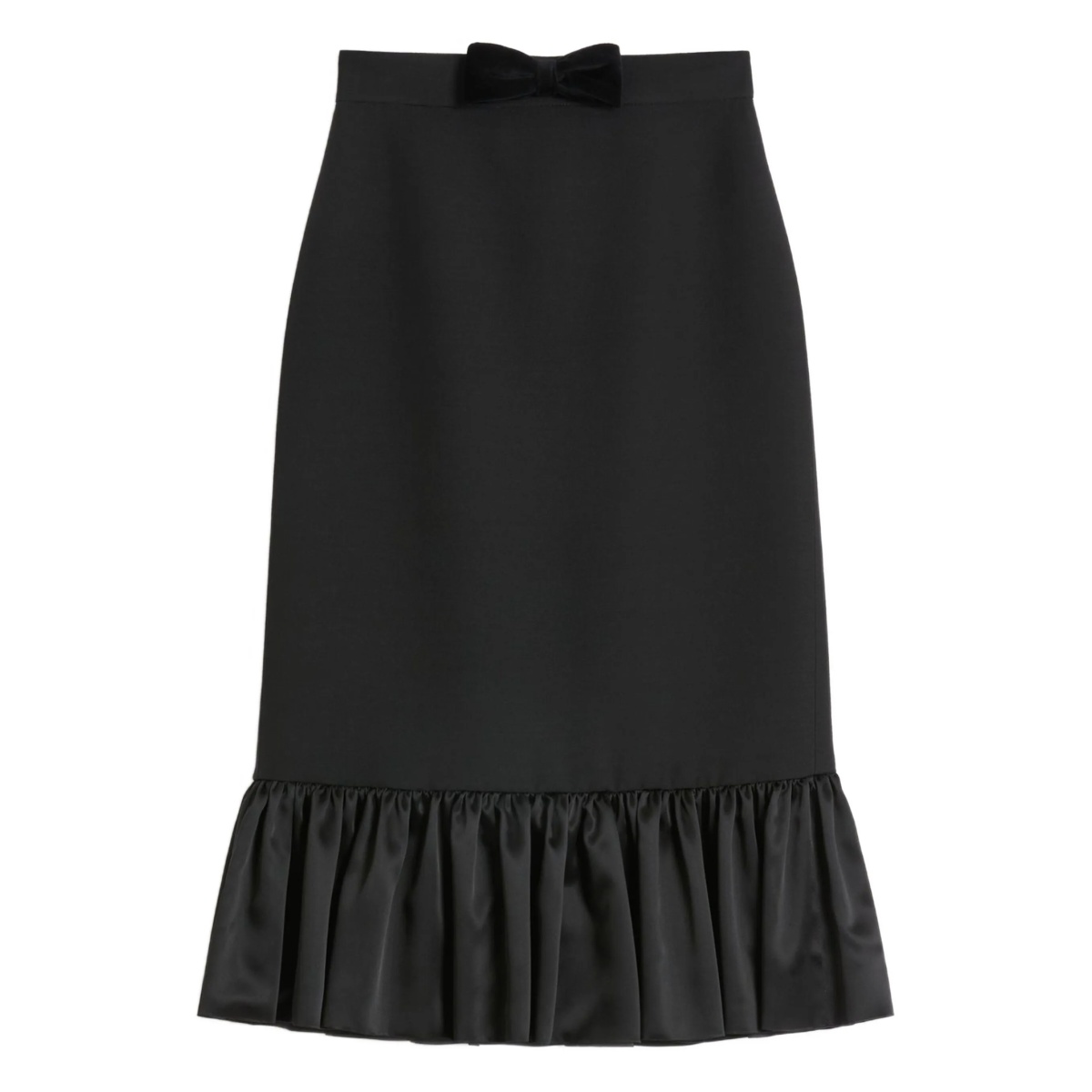 Crepe Couture midi skirt