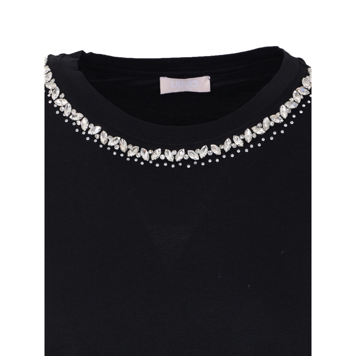 crew-neck crystal-embellished T-shirt - Img 4
