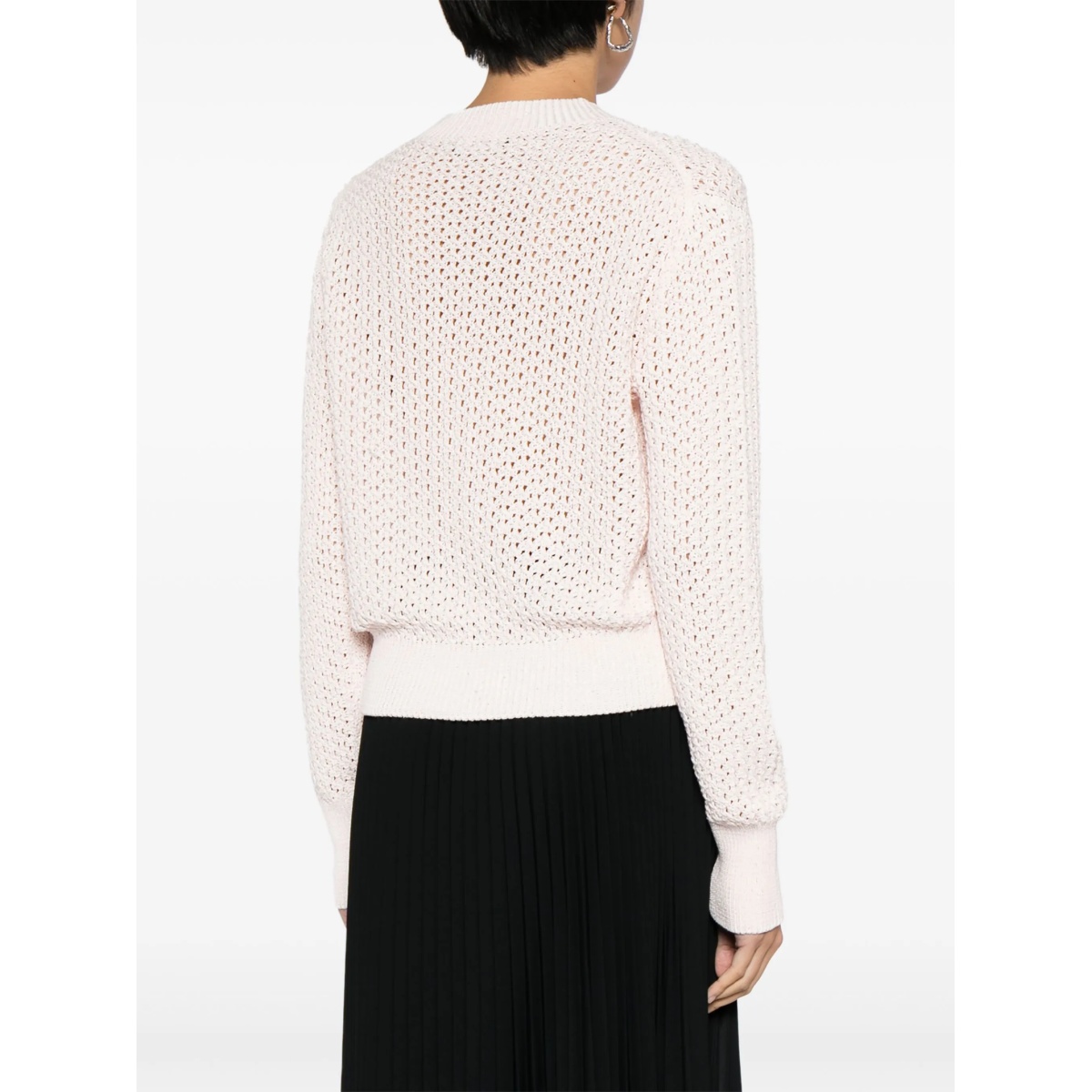 crew-neck pointelle-knit jumper - Img 4