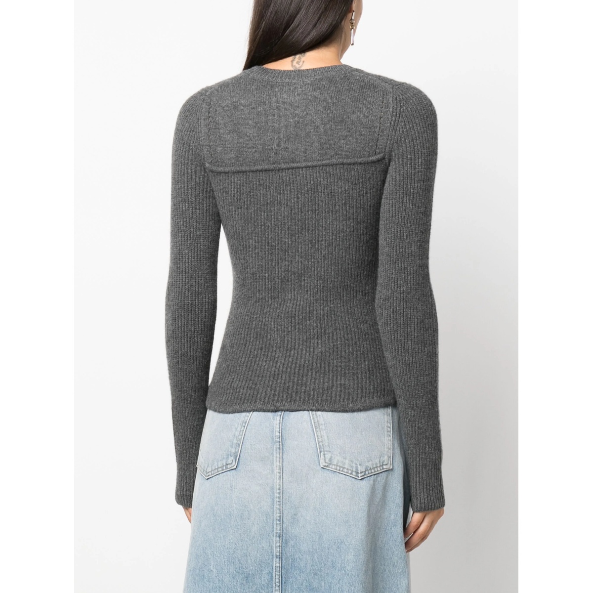 crew-neck ribbed jumper - Img 4