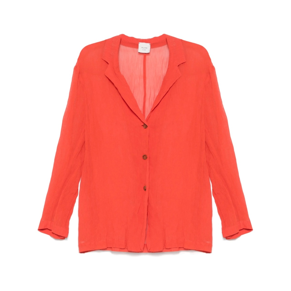 crinkled-effect blazer