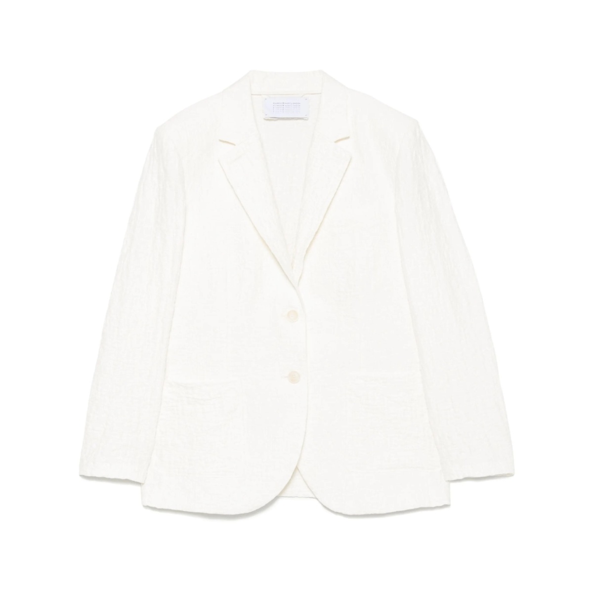 crinkled shoulder-pads blazer