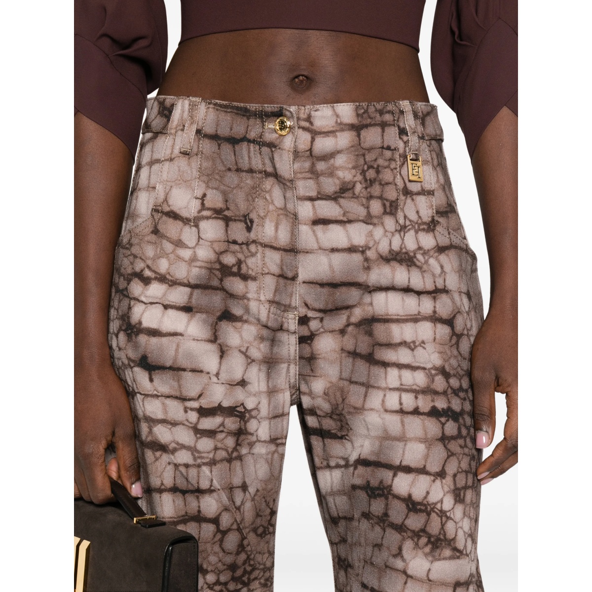 crocodile-effect jeans - Img 5