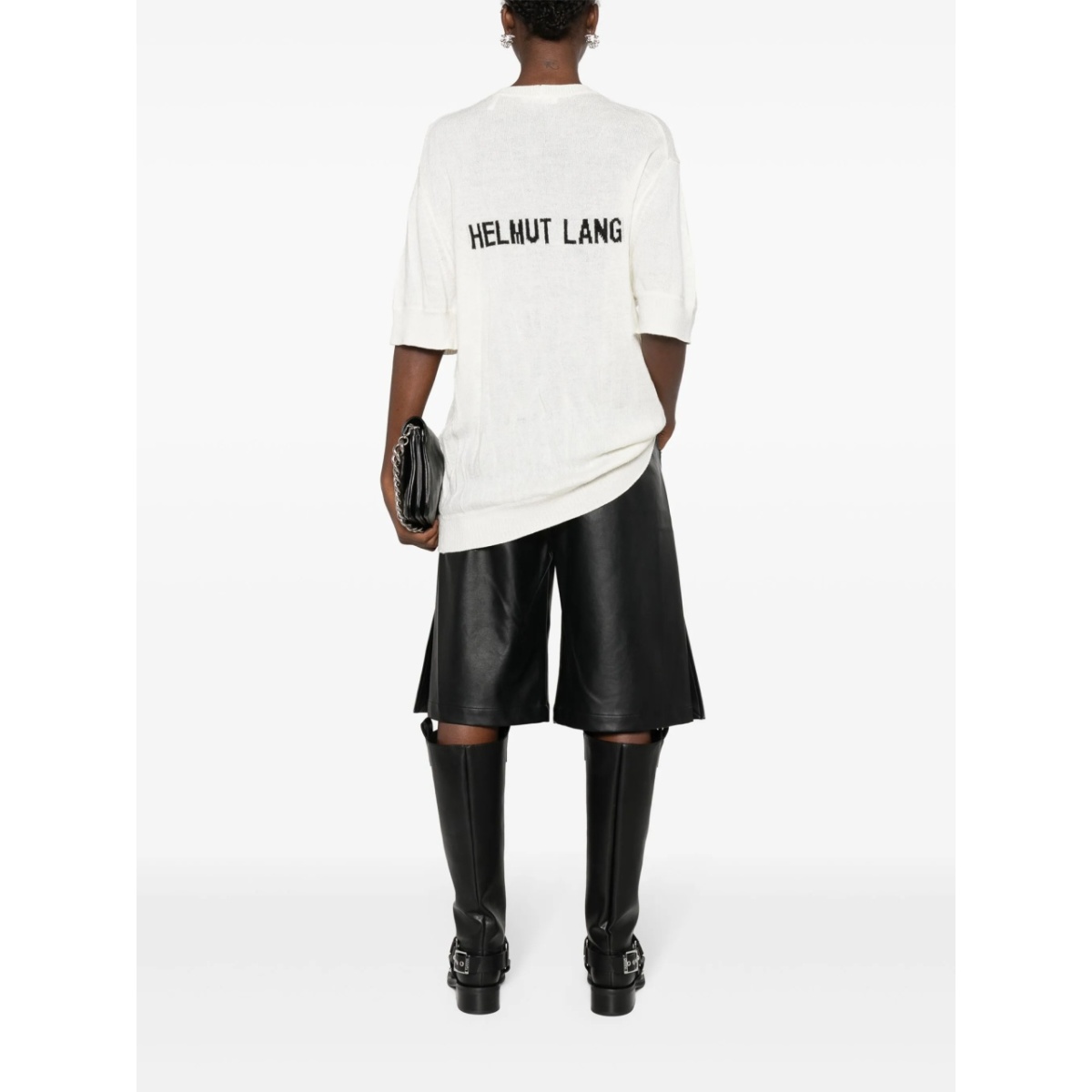 crushed-effect short-sleeve jumper - Img 3