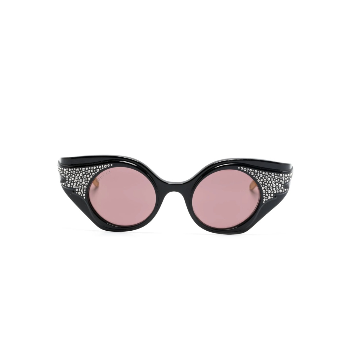 crystal-embellished butterfly-frame sunglasses