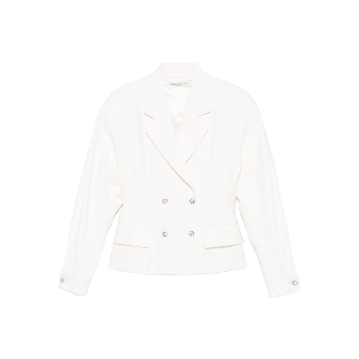crystal-embellished double-breasted jacket