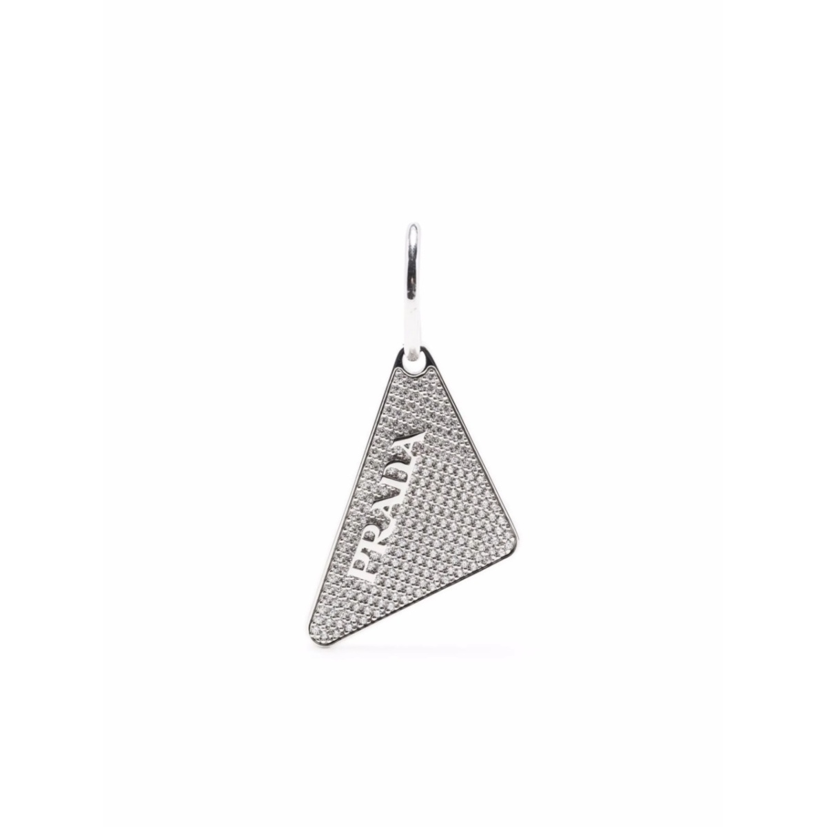 crystal-embellished triangle earring