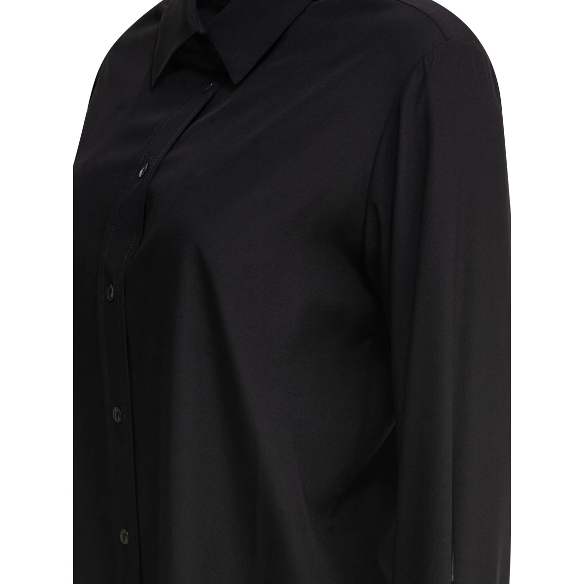 curved-hem button-down shirt - Img 5