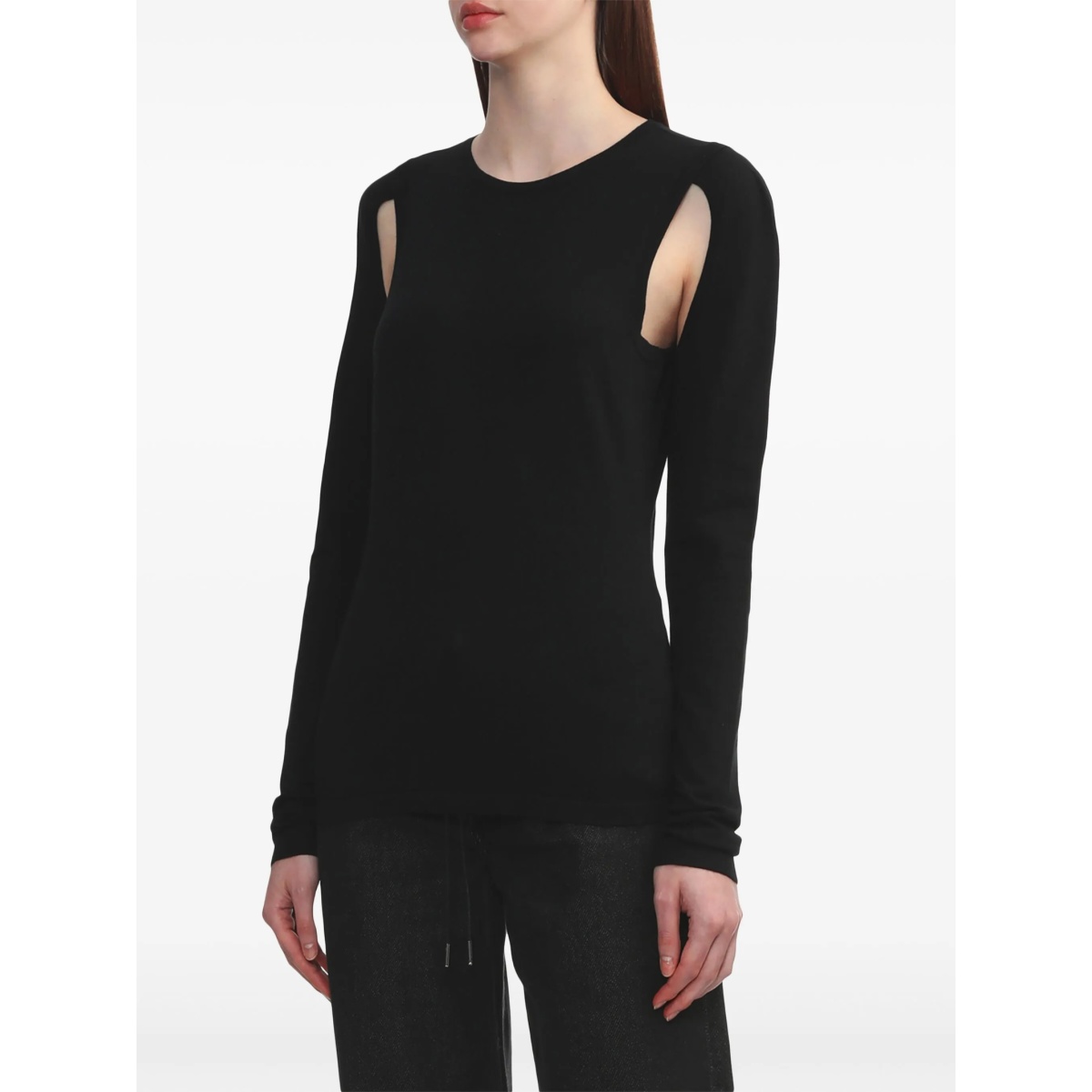 cut-out fine-knit jumper - Img 3