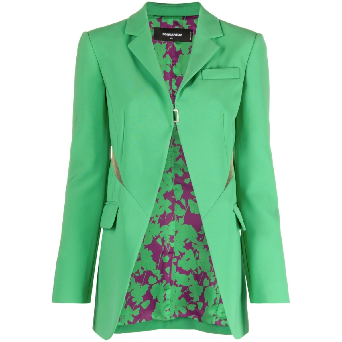 cut-out open-front blazer