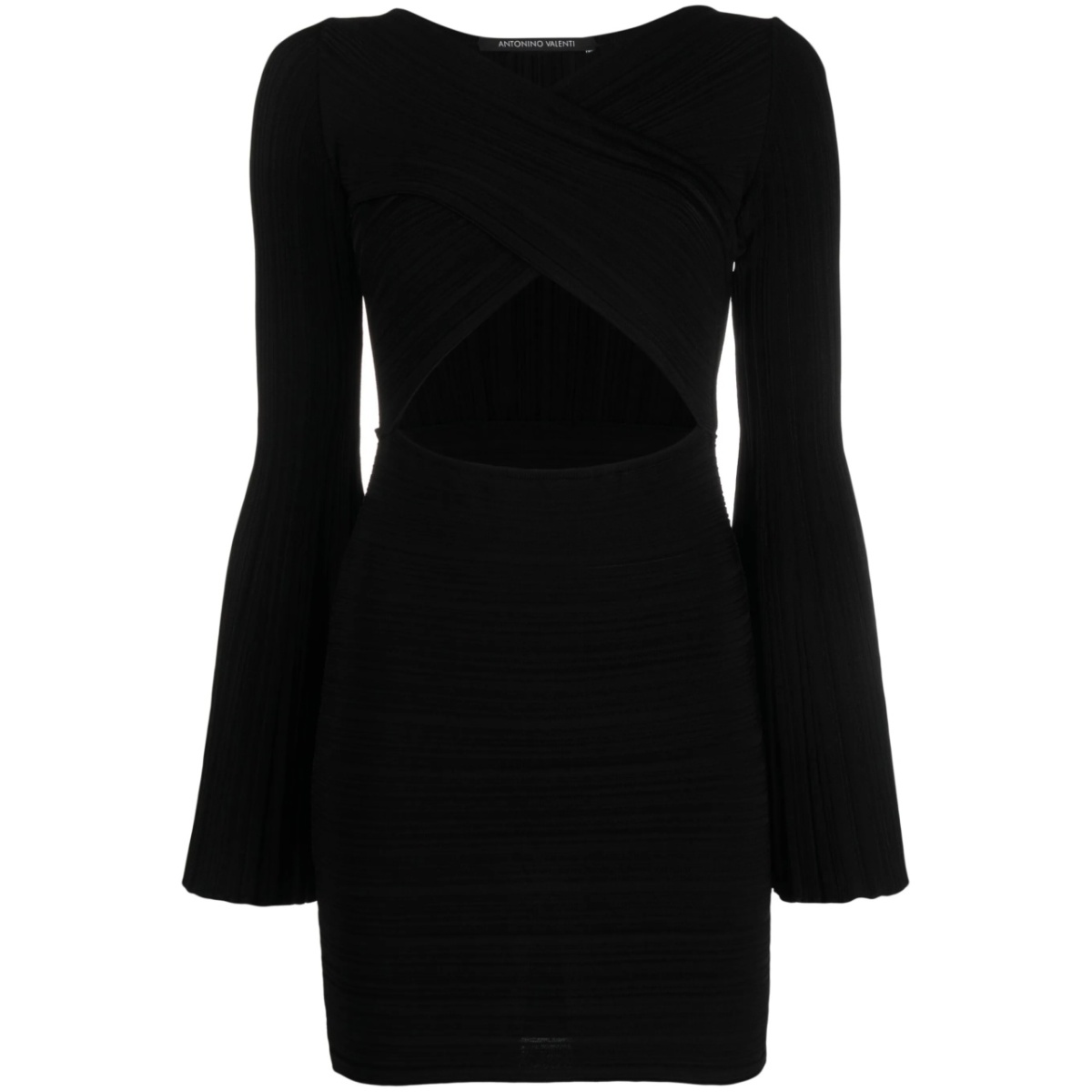 cut-out V-neck minidress