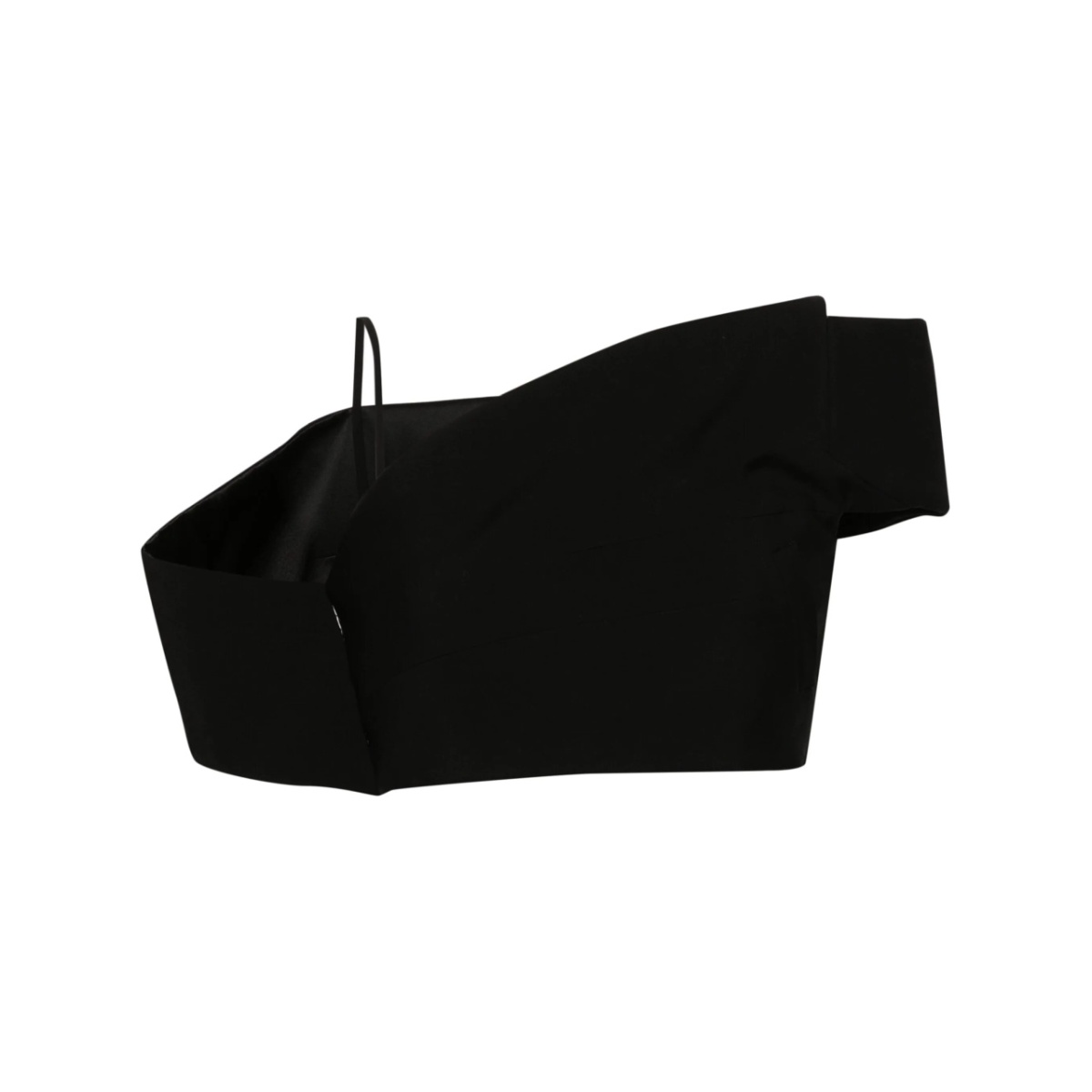 deconstructed asymmetric crop top
